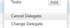 cancel delegate option selected