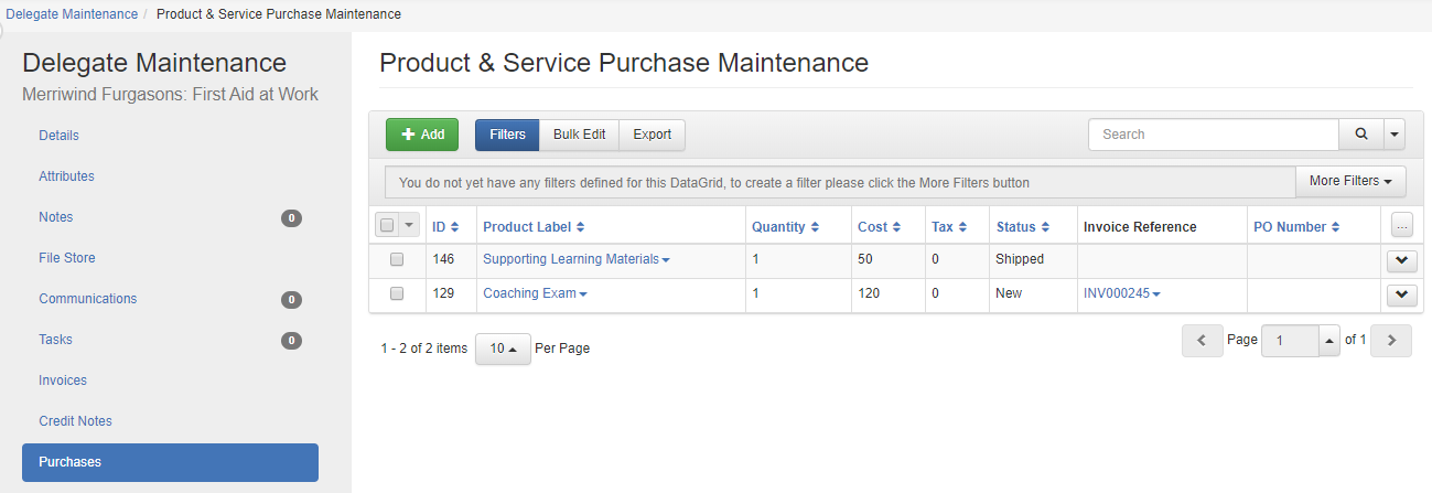 product and service purchase maintenance accessplanit tms