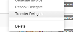 transfer delegate between sessions accessplanit software