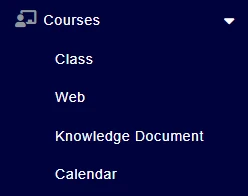 Courses class menu