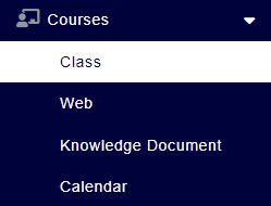 Courses menu