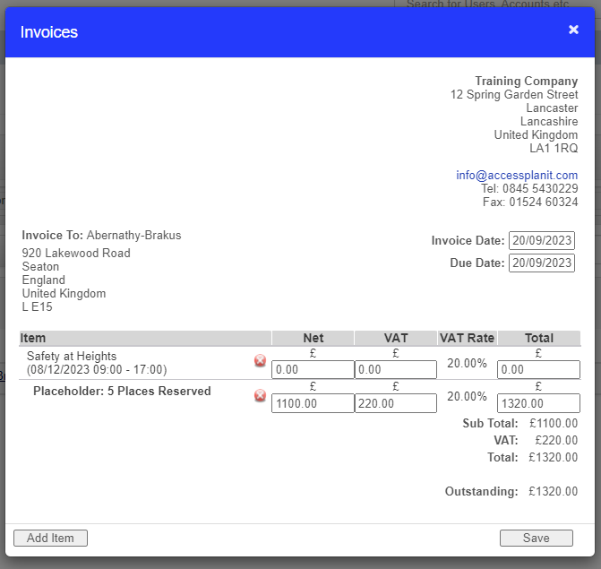 Invoice preview option