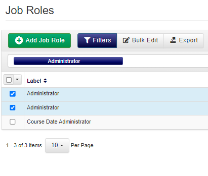 both job roles highlighted within datagrid 